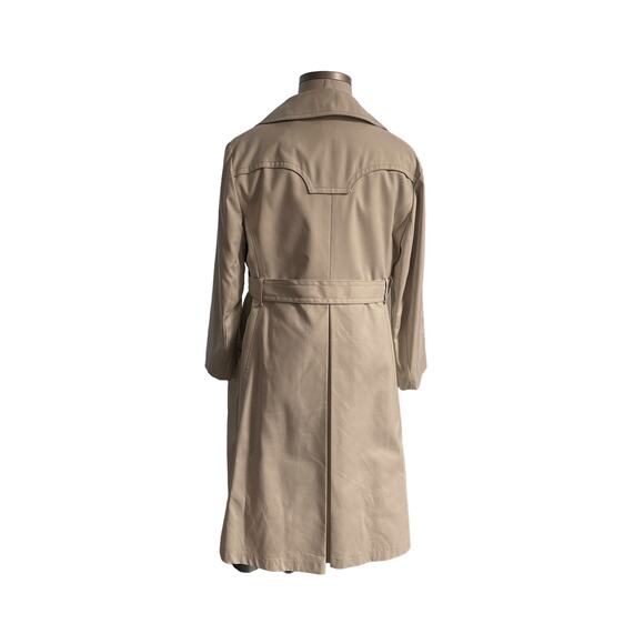Vintage London Fog Trench Coat Zip-Out Liner Tan Belted 60s-70s Size 18.5 - Picture 2 of 16